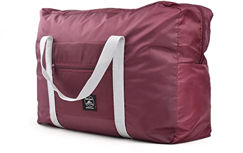 Reisetasche aus Segeltuch für Wochenende – Handgepäck Tasche für Flugzeug Strandtasche, leicht und wasserdicht, faltbar, Herren und Damen