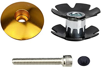 Platt Bike Headset Top Cap Aluminum Alloy Headset Star Nut Stem Cap Fits 1-1/8 Stems and Forks