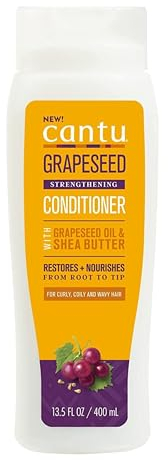 CANTU - Grapeseed Conditioner - Mit Traubenkernöl & Reiner Sheabutter - Feuchtigkeitsspendend & Entwirrend - Für lockiges, Welliges Haar - Verpackung kann variieren - 400 ml