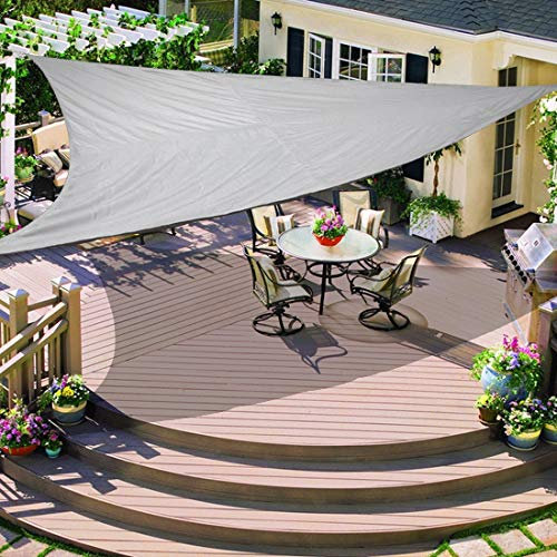 Green Bay Sun Shade Sail Outdoor Garden Patio Party Sunscreen Awning Canopy 98% UV Block Triangle Grey 3x3x3m