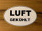 24/7stickers #883 / LUFTGEKÜHLT Aufkleber 15x9cm Kult Sticker Aircooled Oldtimer Youngtimer Deutschland Auto Vintage Retro Kennzeichen Bus Replika usw.
