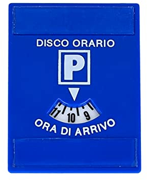 CARALL Disco Orario Auto, Parchimetro Disco Orario, Doppio Adesivo per Vetro, Dimensione 80X60mm, con Porta Avvisi per Sosta Breve