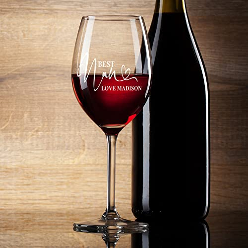 ukgiftstoreonline Personalised Best Nan Gift Wine Glass Boxed