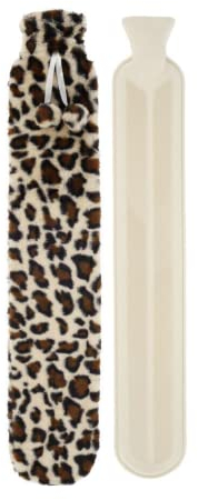 SRL Lange Wärmflasche 2L Naturkautschuk Wärmflasche mit Bezug und tragbarem Gurt Körperflasche für Thermotherapie, Zeit, Bauch, Rücken, Nacken, Beine, Bettwärmer