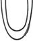FaithHeart 3MM Chaîne Collier cordon Homme Cuir Noir 45cm