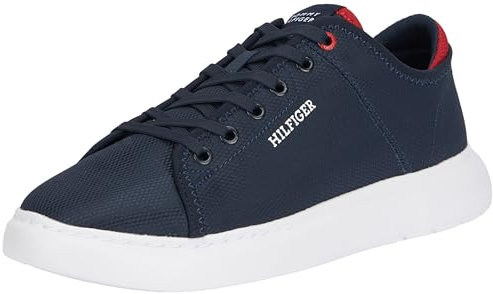 Tommy Hilfiger Sneaker con Suela Cupsole Hombre Lightweight Mesh Calzado, Azul (Desert Sky), 40