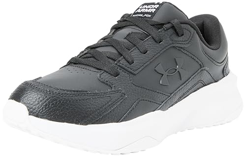 Under Armour UA Edge Lthr, Zapatillas de Entrenamiento Hombre, Black Black White, 44.5 EU