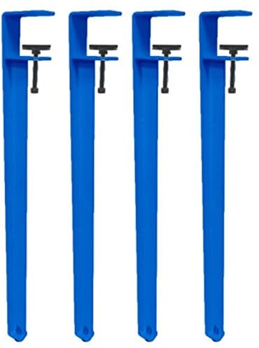 Adjustable Metal Table Legs for DIY Coffee Table FShape Table Clamp Legs with Protection Pad & Allen Key (40cm Dark Blue)