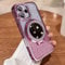 Altartar Glitzer Hülle für iPhone 16 Pro Max 6,9 Zoll Magnetisch Handyhülle mit Spiegel Ständer,iPhone 16 Pro Max Hülle Rosa Glitter Transparent Case Schutzhülle Dünn Cover für Frauen Mädchen-Rosa