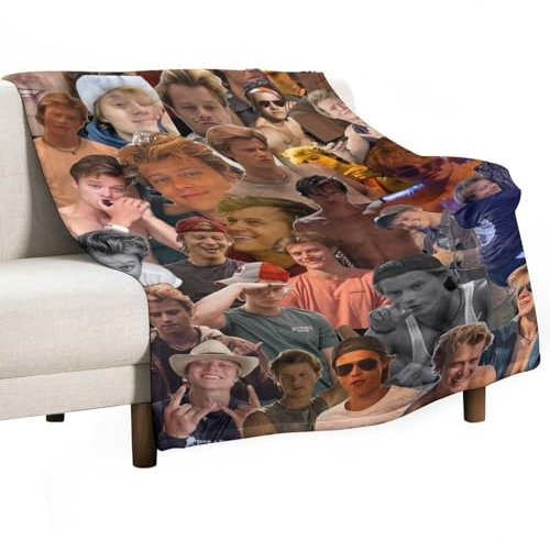QapLWczK JJ Star Maybank-Decke, Klimaanlage, superweich, für Reisen, Outdoor, Flanelldecke, modisch, personalisiertes Geschenk, Büro, Sofa, Merch, 76 x 101 cm, Stil