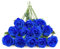 Woltoy 12 Stück Blaue Kunstblumen, Einzelne Langstielige Rosen Realistisch und Natürlich, Blaue Künstliche Rose für Heimwerkerzimmer Wohnzimmer Garten Hochzeit Partydekoration