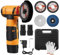 Mini Angle Grinder,12V 19500RPM Cordless Angle Grinder with 2PCS Batteries,Brushless Mini Grinding Machine with 75mm Side Disc,Saw Blades,Storage Box,for Cutting Polishing and Grinding