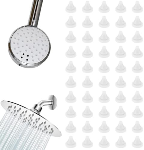 CULEO Docce fisse Confezione da 50 ugelli di ricambio per soffione doccia, ugelli in silicone per foro doccia (grigio)