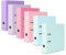 6er Set DIN A4 Ordner 8 cm breit Farbordner Pastellfarben, Trendfarben, farbig sortiert, Aktenordner, Briefordner, Ringordner, Dokumentenordner