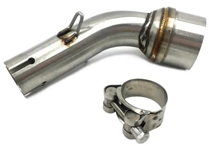 Moto Silencieux Tuyau Ligne D'échappement Intermédiaire pour Moto pour Yamaha YZF-R3 YZF-R25 YZF R3 R25 2015-2018, Raccord De Silencieux Pot Raccord