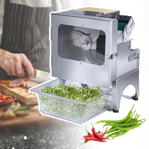PRECISTECH Cortadora De Puerros Cocina Profesional, Cortadora De Verduras Automática 200 W, Corte Continuo Verduras Para Restaurante