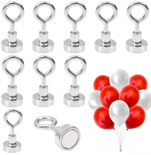 GWEOR 10 stycken ballongvikter för heliumballonger, magnetisk ballongvikt, återanvändbara ballongvikter, för fester, bröllop, födelsedagar, jul, halloween